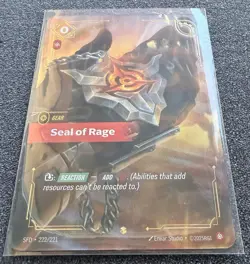 Seal of Rage 222/221 Overnumbered | League of Legends Gear Card - Image 1