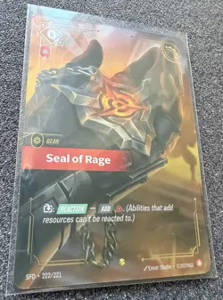 Seal of Rage 222/221 Overnumbered | League of Legends Gear Card - Image 2
