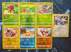 Pokemon Cards Lot (6 Reverse/1 Holo- Diagla, Psyduck, Mienfoo, Etc) - Image 1