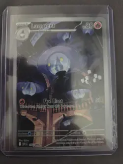 Pokemon TCG Lampent White Flare Card 102/086 Rare Holo, Near Mint Condition - Image 1