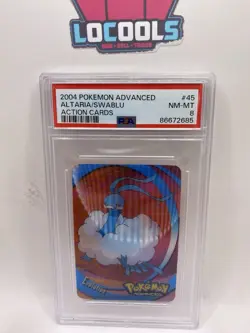 Pokemon Advanced Action Card Altaria Swablu Evolution Lenticular #45 PSA 8 NM - Image 1