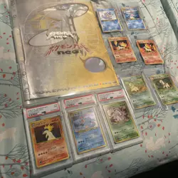 Neo Premium File Meganium Typhlosion Feraligatr Old Back Pokemon Card Japanese - Image 1