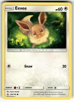 Eevee (104) 104/156 SM - Ultra Prism NM Pokemon Card TCG - Image 1