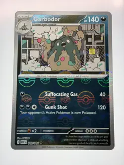 POKEMON GARBODOR 060/086 UNCOMMON REVERSE HOLO POKEBALL WHITE FLARE NM CARD - Image 1