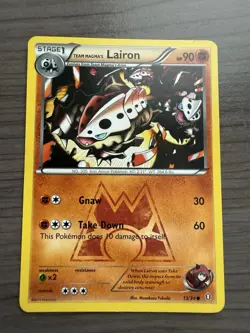 Pokemon TCG Team Magma's Lairon 13/34 Double Crisis Regular Card LP - Image 1