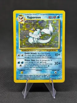 Vaporeon - 12/64 - Pokemon Jungle Unlimited Holo Rare Card WOTC MP W/ DMG - Image 1