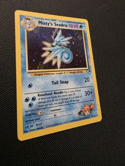 Misty's Seadra 9/132 Gym Heroes Unlimited HOLO RARE Pokemon Card NM+ - Image 3