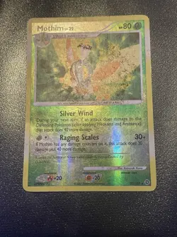 2007 Pokemon Card Mothim 33/132 Reverse Holo Rare Black Star Foil Anime TCG CCG - Image 1