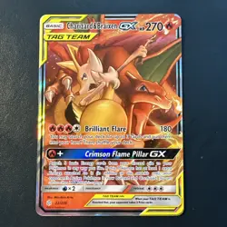 Pokemon TCG Charizard & Braixen GX 22/236 Sm-Cosmic Eclipse Holo Card - Image 1