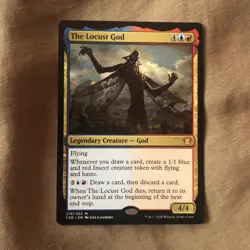 MTG Magic the Gathering The Locust God (219/355) Commander 2020 NM - Image 1