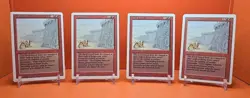 🔴🔴🔴 (4) 1994 MAGIC The Gathering WALL OF STONE REVISED 3RD EDITION PLAYED 🔴2 - Image 1