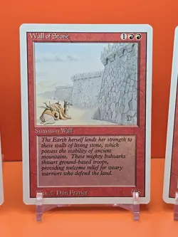 🔴🔴🔴 (4) 1994 MAGIC The Gathering WALL OF STONE REVISED 3RD EDITION PLAYED 🔴2 - Image 4