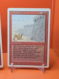 🔴🔴🔴 (4) 1994 MAGIC The Gathering WALL OF STONE REVISED 3RD EDITION PLAYED 🔴2 - Image 5