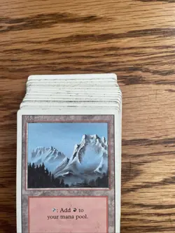 MTG: Vintage ‘94 Revised 3rd Ed 50X Mountains Mana Lot - HP Condition - Image 2