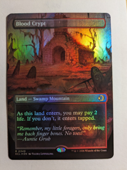 Blood Crypt 349 Lorwyn Eclipsed Reversible Shockland Borderless FOIL MtG - Image 1