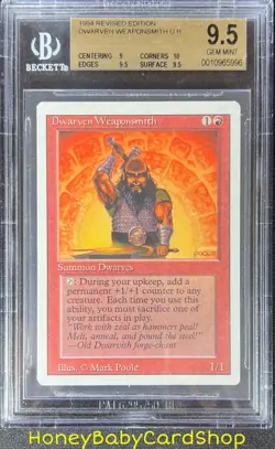 MTG 3rd Edition Revised 1994 Dwarven Weaponsmith BGS 9.5 GEM MINT 93/94 - Image 1
