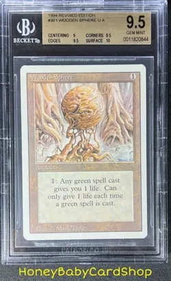 MTG 3rd Edition Revised 1994 Wooden Sphere BGS 9.5 GEM MINT Old School 93/94 - Image 1