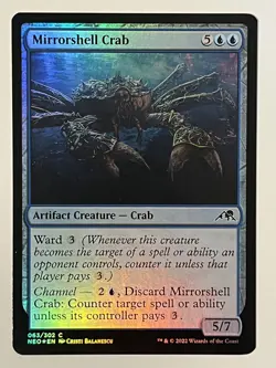 Mirrorshell Crab Kamigawa: Neon Dynasty Foil MTG NM - Image 1