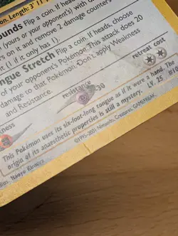 2001 Wizard of the Coast Black Star Promo Lickitung Southern Islands 16/18 HP - Image 3