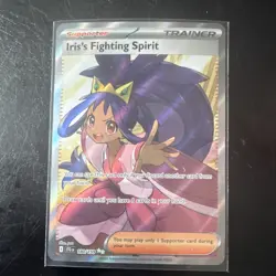 Pokemon Trainer Iris's Fighting Spirit Full Art Ultra Rare Holo 180/159 Sv09 - Image 1