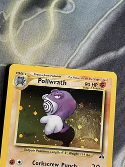 Pokemon Poliwrath 9/75 Holo Rare Neo Discovery Card WOTC Original - Image 2