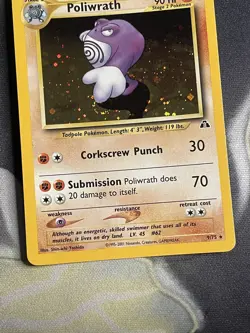 Pokemon Poliwrath 9/75 Holo Rare Neo Discovery Card WOTC Original - Image 3