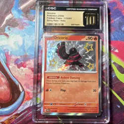 Pokemon Oricorio Paldean Fates 113/091 mini Shiny Rare Holo CGC 10 English 2024 - Image 1