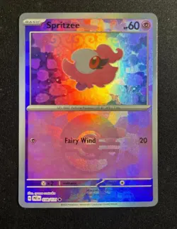Spritzee Poke Ball Pattern 038/131 Prismatic Evolutions Holo Pokemon Card - Image 1