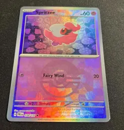 Spritzee Poke Ball Pattern 038/131 Prismatic Evolutions Holo Pokemon Card - Image 3