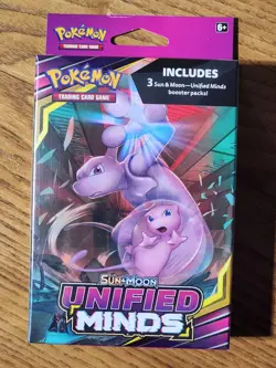 POKEMON Sun and Moon UNIFIED MINDS 3 Booster Pack Hanger Box - New Sealed MINT - Image 1
