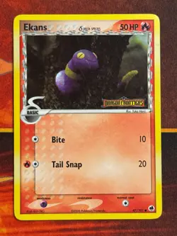 Ekans (Delta Species) Reverse Holo Stamp 47/101 Common -Pokemon Dragon Frontiers - Image 1