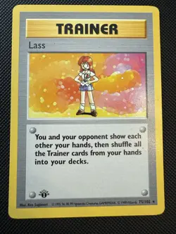 1st Edition Lass - Pokemon Base - 75/102 - English - Excellent - Image 1