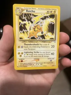 Pokemon Raichu 21/64 Base Set 2 Rare Regular Card Nintendo TCG English 2000 - Image 3