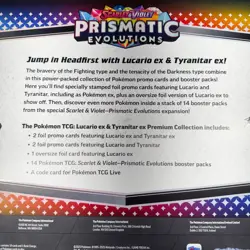 Pokemon TCG: Prismatic Evo Lucario Tyranitar Ex Premium Collection Sealed Box - Image 4