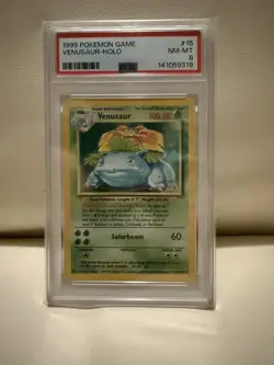 1999 Pokemon 15/102 Venusaur Base Set PSA 8 Holo Rare Vintage MINT #15 English - Image 3
