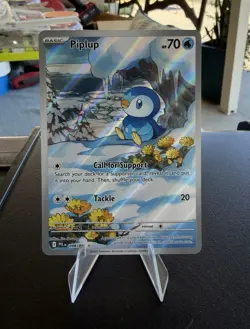 Piplup 098/094 - Illustration Rare - Pokemon Phantasmal Flames - NM Pack Fresh - Image 1