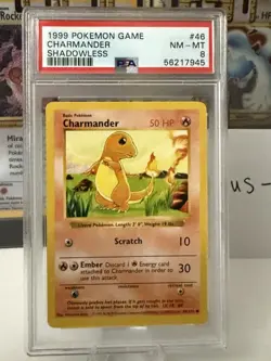 Charmander Shadowless - PSA 8 - Pokemon Base Set 046/102 - Image 2