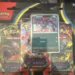 Pokemon Phantasmal Flames - Sneasel 3-Pack Booster Blister Factory Sealed - Image 1