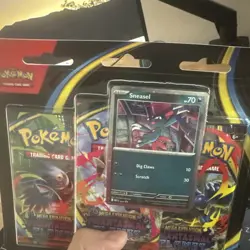 Pokemon Phantasmal Flames - Sneasel 3-Pack Booster Blister Factory Sealed - Image 3