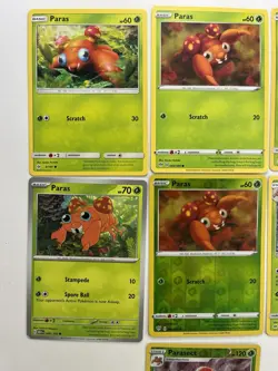 Pokemon Tcg Lot of 7 Paras, Parasect Reverse Holo Common basic - Image 2