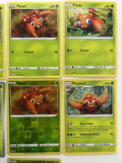 Pokemon Tcg Lot of 7 Paras, Parasect Reverse Holo Common basic - Image 3