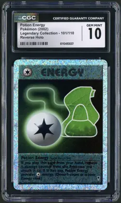 2002 Pokemon Legendary Collection Reverse Holo Potion Energy 101/110 CGC Gem... - Image 1