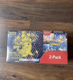 Pokemon Surging Sparks ETB & Booster Bundle Costco 2-pack Sealed New IN HAND UK - Image 1