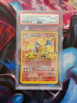2021 POKEMON CELEBRATIONS CLASSIC COLL #4 CHARIZARD-HOLO PSA 10 #4 - Image 1