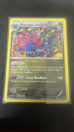 Hydreigon #74/119 - Phantom Forces - Rare Holo Pokemon - NM - Image 2