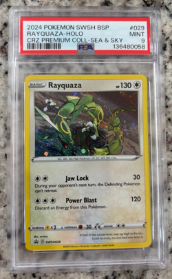 2024 Pokemon Swsh Black Star Promo Rayquaza Holo CRZ Premium Coll Sea Sky PSA 9 - Image 1