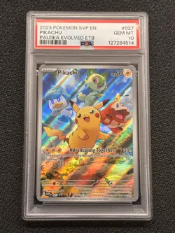Pikachu 027 Paldea Evolved PSA 10 (2023 Pokemon SVP EN) - Image 1