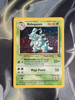 Pokemon TCG Nidoqueen 7/64 Jungle Set Holo Rare Unlimited WOTC Vintage - Image 1