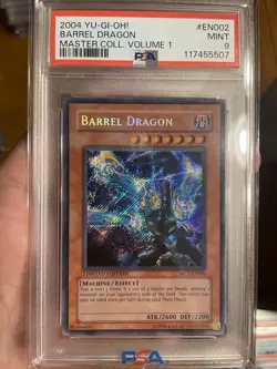 2004 Yu-Gi-Oh! Barrel Dragon MC1-EN002 Secret Rare PSA 9 - Image 1