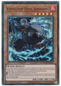 Vanquish Soul Jiaolong - (AGOV-EN018 - 1st Ed - Ultra Rare) - NM - Yugioh - Image 1